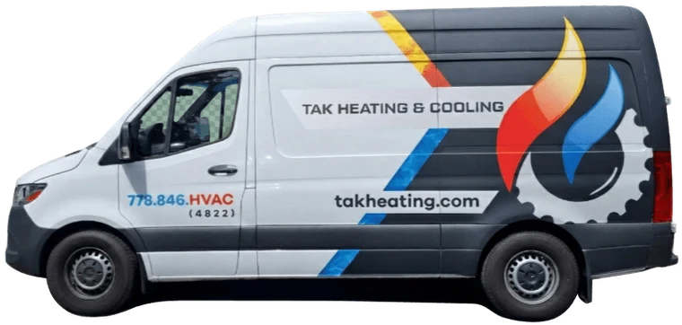 The TAK Heating & Cooling branded service van